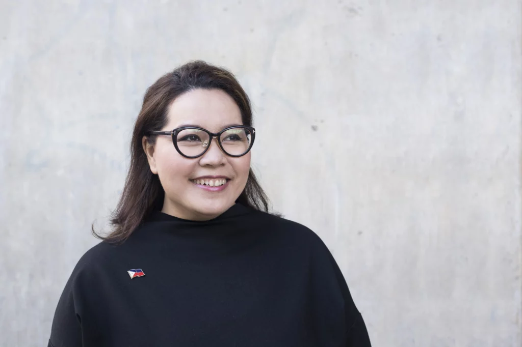 Portrait of Baby Ruth Villarama, a documentary filmmaker.